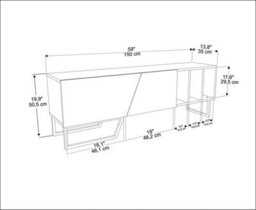 Decorotika Linossa Tv Stand Tv Unit For Tvs Up To 60 Inch Black And Oak - thumbnail 4