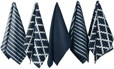 Penguin Home 100% Cotton Premium Quality Extra Large Tea Towel Sets - Pack Of 5 - image 1