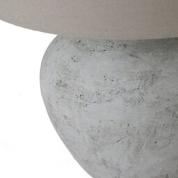 Wholesome Home Stone Base Lamp, Neutral Table, Bedside With Beige Linen Shade - thumbnail 4