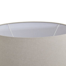Wholesome Home Stone Base Lamp, Neutral Table, Bedside With Beige Linen Shade - thumbnail 2