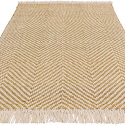 Handmade Kilim Modern Beige Geometric Cotton Jute Easy To Clean Rug For Living Room And Bedroom-200Cm X 290 Cm - thumbnail 4