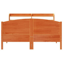 Berkfield Bed Frame Without Mattress Wax Brown 120X190 Cm Small Double Solid Wood Pine - thumbnail 4