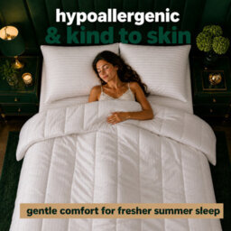 Opulent Home 4.5 Tog Summer Duvet - Lightweight Striped Microfibre, Oeko-Tex Certified, Made In Uk - Double - thumbnail 5