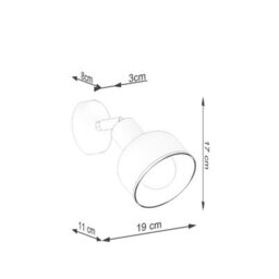 Luminosa Lighting Luminosa Elba Dome Single Spotlight Wall Lamp White - thumbnail 8