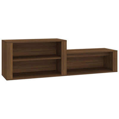 Berkfield Elegant Shoe Cabinet Brown Oak 150X35X45 Cm Engineered Wood - image 1