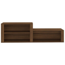 Berkfield Elegant Shoe Cabinet Brown Oak 150X35X45 Cm Engineered Wood - thumbnail 5