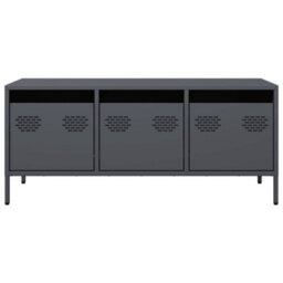 Berkfield Industrial Tv Cabinet Anthracite 101.5X39X43.5 Cm Cold-Rolled Steel - thumbnail 4