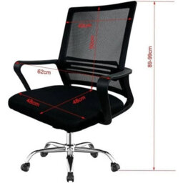 Ergonomic Swivel Mesh Office Chair With Armrests, Contemporary Design - thumbnail 2