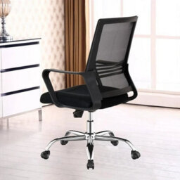 Ergonomic Swivel Mesh Office Chair With Armrests, Contemporary Design - thumbnail 3