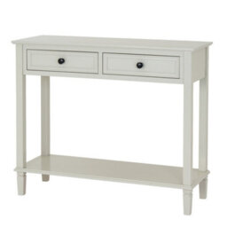 Hill Interiors Belmont Collection 2 Drawer Console Table - Wood - L33 X W90 X H80 Cm - White - thumbnail 1