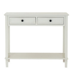 Hill Interiors Belmont Collection 2 Drawer Console Table - Wood - L33 X W90 X H80 Cm - White - thumbnail 2