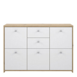 Furniture To Go Best Chest Storage Cabinet With 2 Drawers And 5 Doors In Artisan Oak/white - thumbnail 3