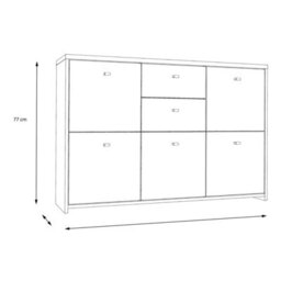 Furniture To Go Best Chest Storage Cabinet With 2 Drawers And 5 Doors In Artisan Oak/white - thumbnail 9