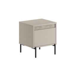 Fwstyle Sandstone 1 Drawer Bedside Table Nightstand Artex Design (H) 50 (W) 42 (D) 44Cm - thumbnail 4