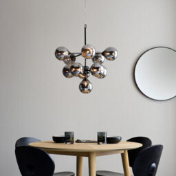 Luminosa Lighting Luminosa Oscar 11 Light Multi Arm Glass Shade Ceiling Pendant Black Chrome - thumbnail 2