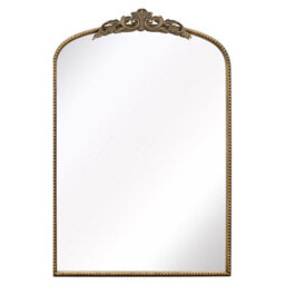 Dibor Vintage Style Luxury Decorative Gold Mirror Bedroom Bathroom Hallway Wall Mirror Ornate Arch Mirror 106Cm X 61Cm