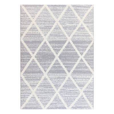 Maya Grey Berber Shaggy Medium Rug, (L)160Cm X (W)120Cm - image 1