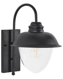 Beliani Outdoor Wall Light Matte Black Sconce Weatherproof, Warm White Illumination, W36 X D20 X H42Cm - thumbnail 2