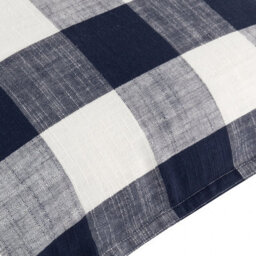 Yard Chesil Check 100% Cotton Navy Outdoor Cushion Cover - thumbnail 3
