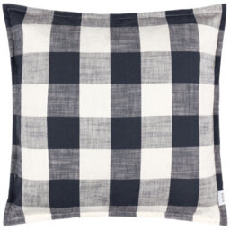 Yard Chesil Check 100% Cotton Navy Outdoor Cushion Cover - thumbnail 1