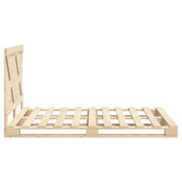Berkfield Bed Frame Without Mattress With Headboard 140X200 Cm Solid Wood - thumbnail 8