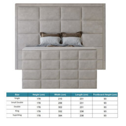 Copenhagen Upholstered  Pebble Television Bed Frame - thumbnail 6