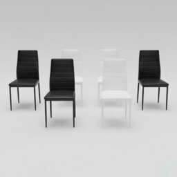 Kosy Koala Modern Dining Table Set With 6 Mix Faux Leather Chairs Dining Room Furniture - thumbnail 4