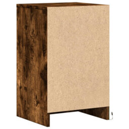 Berkfield Bedside Cabinet With Led Lights Smoked Oak Engineered Wood - thumbnail 8