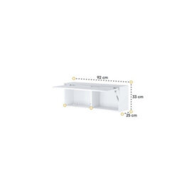 Arte Bed Concept White Gloss Wall Shelf 92Cm - thumbnail 4