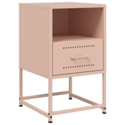 Berkfield Bedside Cabinets 2 Pcs Pink 36X39X60.5 Cm Steel - thumbnail 5