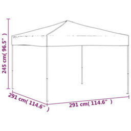 Walplus Folding Party Tent Garden Gazebo Canopy Cream 3X3 M - thumbnail 8