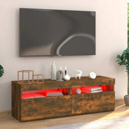 Walplus Tv Cabinet With Led Lights Smoked Oak 120X35X40 Cm - thumbnail 5