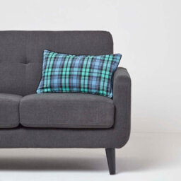 Homescapes Cotton Black Watch Tartan Cushion Cover, 30 X 50 Cm - thumbnail 2