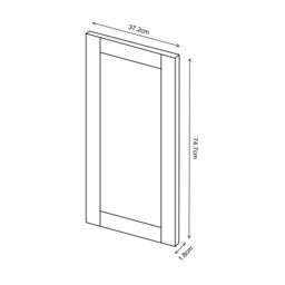 Atomia Matt Dusk Blue Modular Furniture Door, (H) 747mm (W) 372mm - thumbnail 2