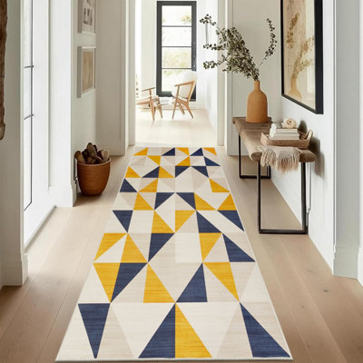 Ameha Kitchen Hallway Large Runner Rugs Outdoor/indoor Rug Geometric Printed Brio, 80X300 Cm - image 1