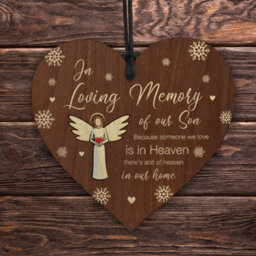 Red Ocean In Loving Memory Of Son Memorial Bauble Ornaments Bereavement Remembrance Christmas Xmas Tree Decoration For Son - thumbnail 5