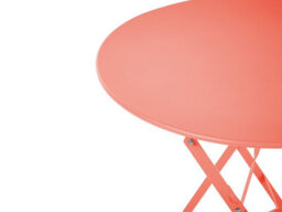 Wyld And Coco Novascape Coral Red 3 Piece Folding Metal Bistro Set For Outdoor Use - thumbnail 9