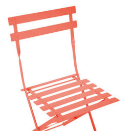 Wyld And Coco Novascape Coral Red 3 Piece Folding Metal Bistro Set For Outdoor Use - thumbnail 8