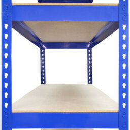 MonsterShop Q-Rax 120 Cm Garage Shelving Storage Unit/racking 5 Tier Bay/boltless Warehouse Shelves, Blue - thumbnail 6
