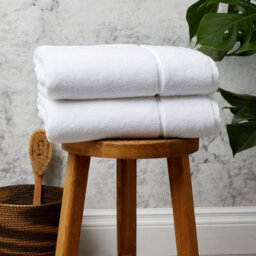 panda London Panda Zero-Twist Bamboo Bath Towel White - thumbnail 3