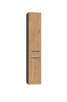 Nel Ii Bathroom Cabinet Anthracite Artisan Oak - image 1