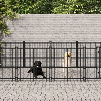 Berkfield Outdoor Dog Kennel Steel 16.89 M2 - image 1