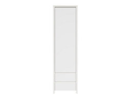 Arte Kaspian White Matt 56Cm Closed Storage Tower - Door Cabinet With 2 Lower Drawers - thumbnail 2