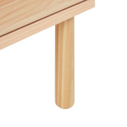 Wyld And Coco 6-Drawer Chest Of Drawers, Light Brown Particle Board With Rubberwood Legs, Modern Design, W120 X D40 X H74Cm - thumbnail 8