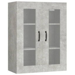 Berkfield Hanging Wall Cabinet Concrete Grey 69.5X34X90 Cm - thumbnail 2