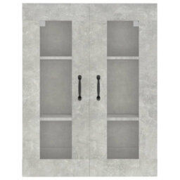 Berkfield Hanging Wall Cabinet Concrete Grey 69.5X34X90 Cm - thumbnail 3