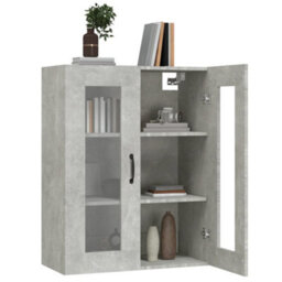 Berkfield Hanging Wall Cabinet Concrete Grey 69.5X34X90 Cm - thumbnail 7