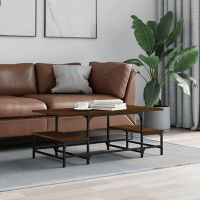 Berkfield Coffee Table Brown Oak 100X50.5X40 Cm Engineered Wood - image 1