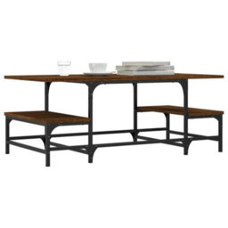 Berkfield Coffee Table Brown Oak 100X50.5X40 Cm Engineered Wood - thumbnail 3
