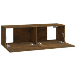 Berkfield 6 Piece Tv Cabinet Set Smoked Oak Engineered Wood - thumbnail 7